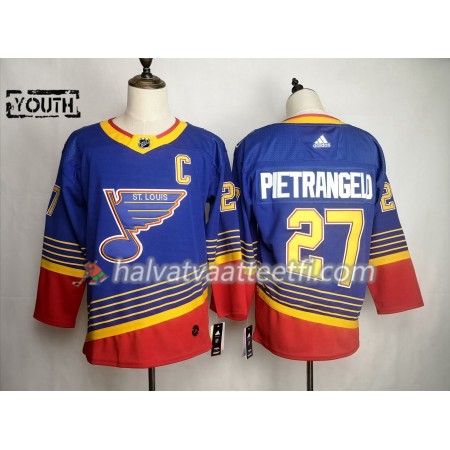 Lasten NHL St. Louis Blues Pelipaita Alex Pietrangelo 27 Adidas 90s Heritage Authentic